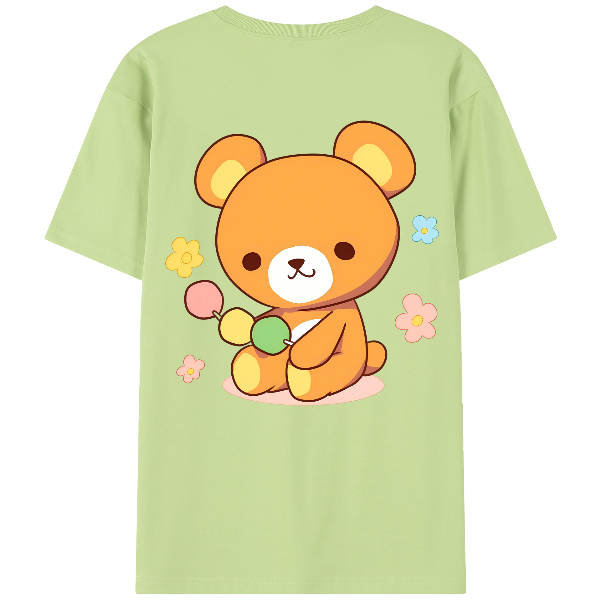 （画像用） リラックマ リラックマ キイロイトリ Rilakkuma Korilakkuma Kiiroitori 綿100％半袖Tシャツ（背面プリント）